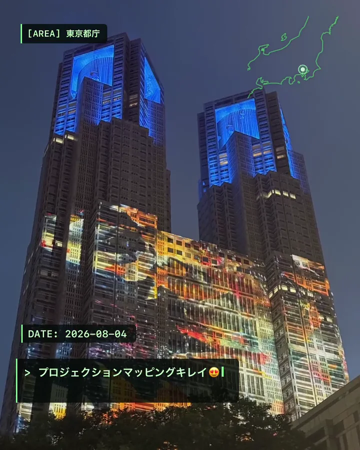 My Flareに残る、夜に彩られた東京都庁の投稿。